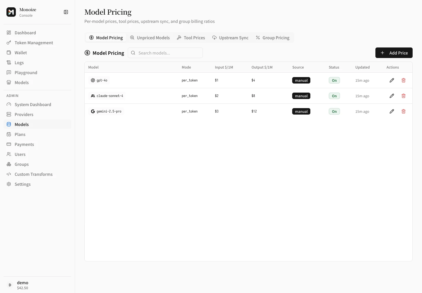Model database